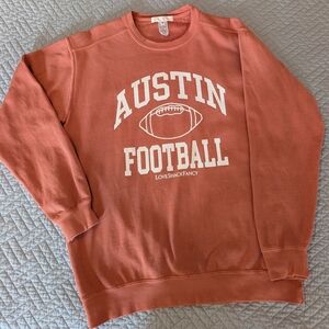 LoveShackFancy Men's Austin Football Sweater - Rust